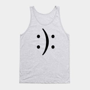 bipolar symbol black text Tank Top